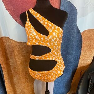 Cupshe Women's One Piece Swimsuits Bikini Floral Mustard Yellow Size XL